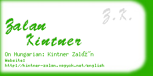 zalan kintner business card